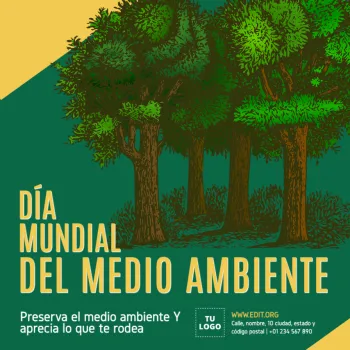 Edita una plantilla del Día Mundial del Medio Ambiente