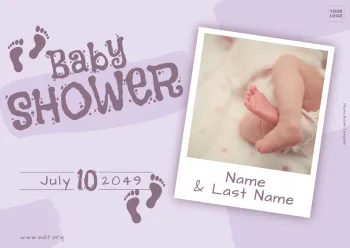 Bearbeite eine Babyparty Einladungen