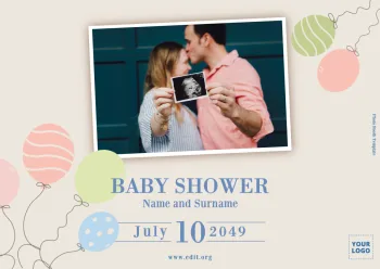 Bearbeite eine Babyparty Einladungen