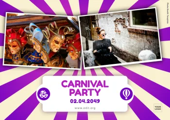 Crie seu cartaz de Carnaval