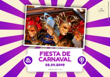 Crea tu cartel de Carnaval o Mardi Gras