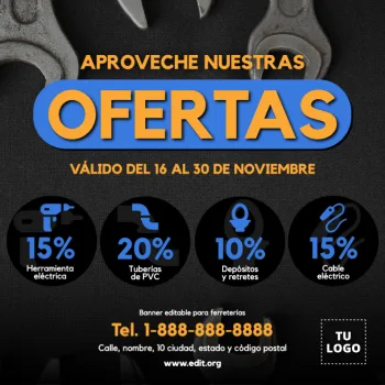 Edita un banner para Ferretería
