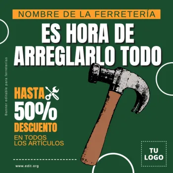 Edita un banner para Ferretería