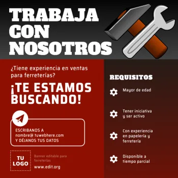 Edita un banner para Ferretería