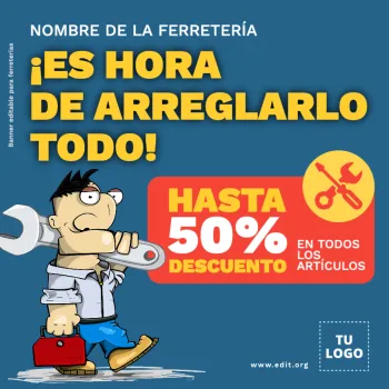 Edita un banner para Ferretería
