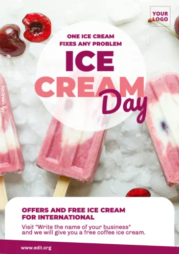 Edit an Ice Cream Day design