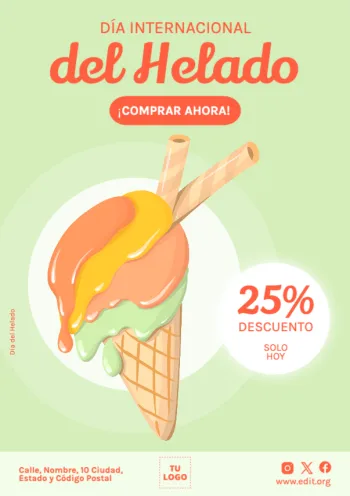 Edita un cartel de Helados