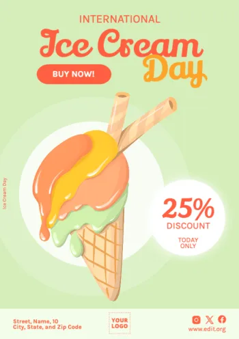Edit an Ice Cream Day design