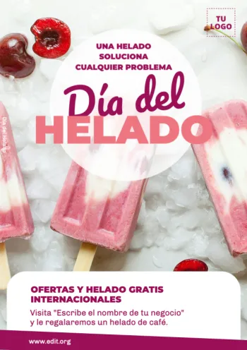 Edita un cartel de Helados