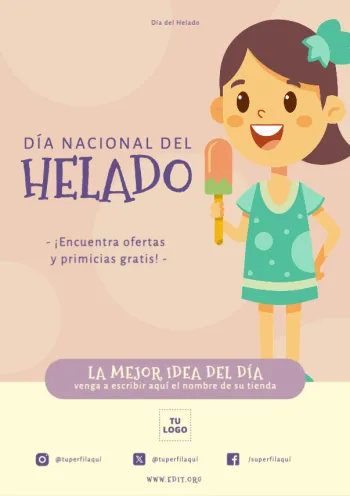 Edita un diseño para heladerías
