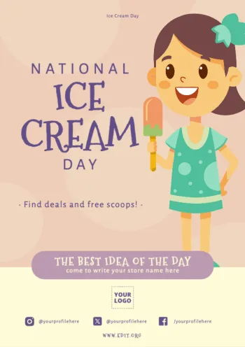 Edit an Ice Cream Day design