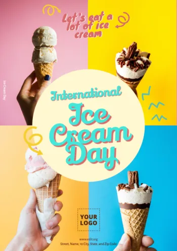 Edit an Ice Cream Day design