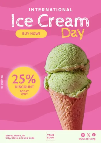 Edit an Ice Cream Day design