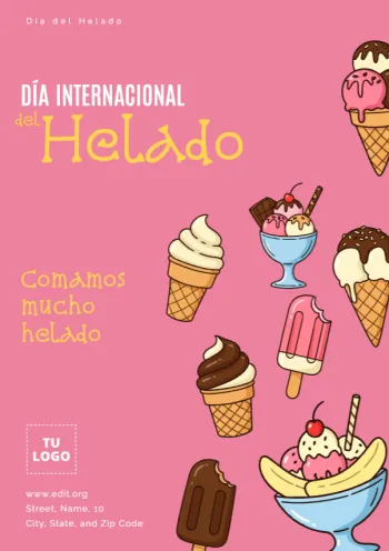 Edita un diseño para heladerías