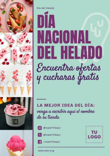 Edita un cartel de Helados