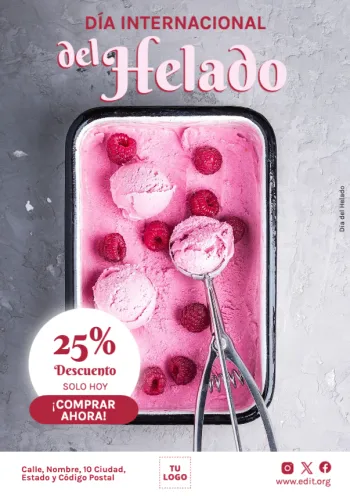 Edita un cartel de Helados