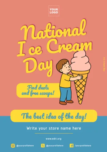 Edit an Ice Cream Day design