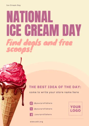 Edit an Ice Cream Day design