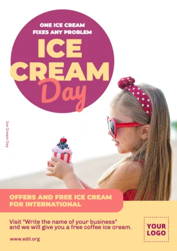 Edit an Ice Cream Day design