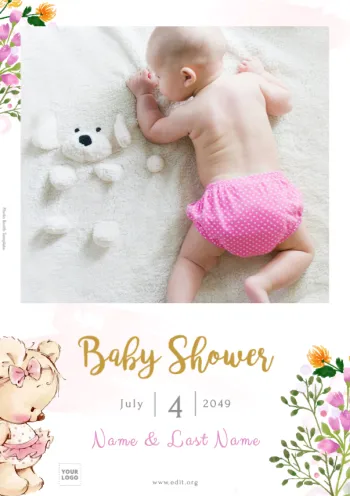 Edytuj ulotkę Baby Shower
