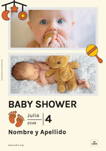 Edita una tarjeta de invitación para Baby Shower