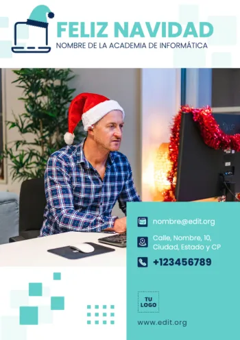 Edita un cartel para clases de informática