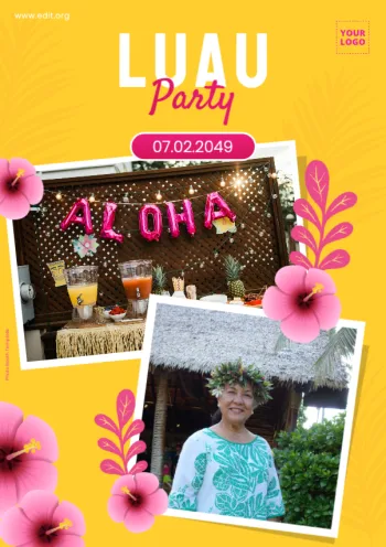 Edit a Hawaiian theme invitation
