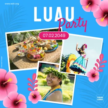 Edit a Hawaiian theme invitation