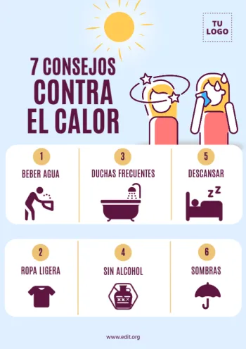 Edita una plantilla con tips para el calor