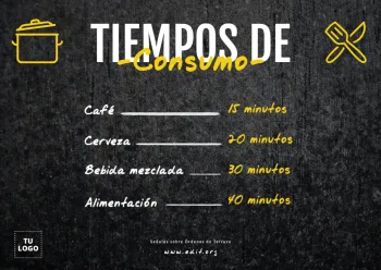 Edita un cartel para tu bar