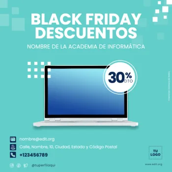 Edita un cartel para clases de informática