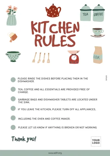 Edit a Kitchen Rules sign
