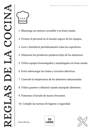 Edita Reglas de Cocina