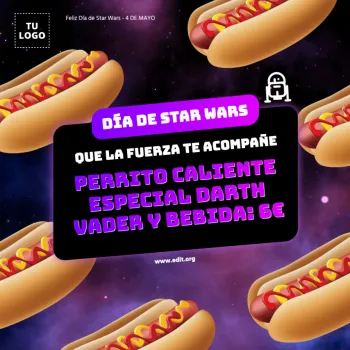 Edita un banner de Hot dogs