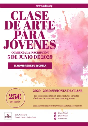 Edita un folleto de Clases de Arte