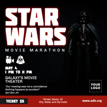 Editar um cartaz do Star Wars