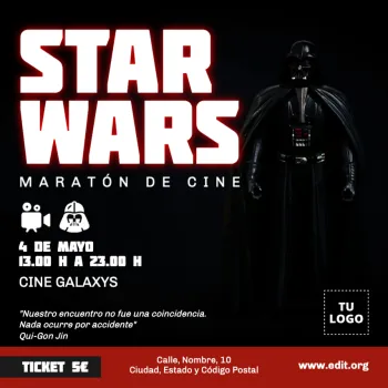 Edita un póster de Star Wars