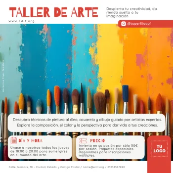 Edita un flyer de taller