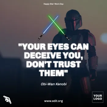 Edit a Star Wars Day banner