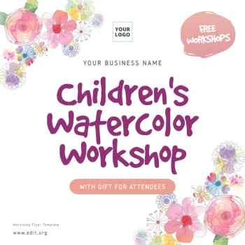 Edit a Workshop poster template