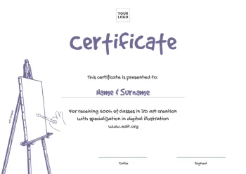 Create my diploma or certificate