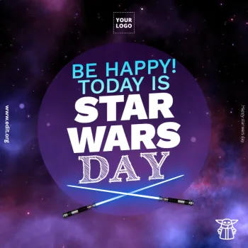 Edit a Star Wars Day banner