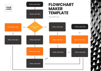 Edit an empty flow chart template