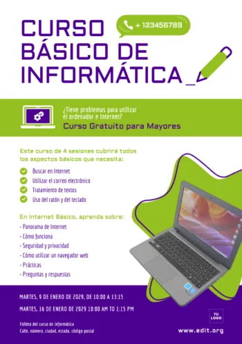 Edita un diseño para cursos online