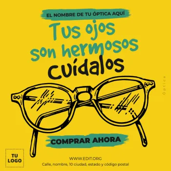 Edita un banner para una Óptica