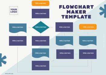 Edit an empty flow chart template