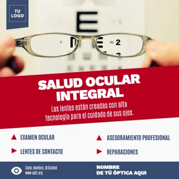 Edita un banner para una Óptica