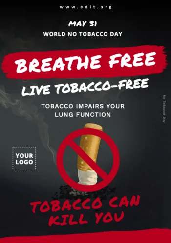 Bearbeite ein Poster zum Weltnichtrauchertag