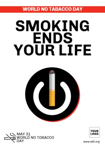 Bearbeite ein Poster zum Weltnichtrauchertag