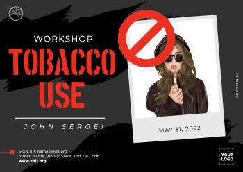 Bearbeite ein Poster zum Weltnichtrauchertag